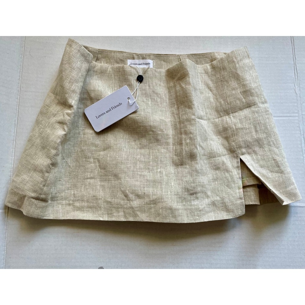 Lovers+Friends Linen skort mini shorts skirt Size Small New With Tags